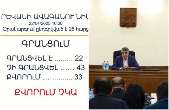 Совет старейшин Еревана не смог собрать кворум: заседание продолжила вести оппозиция